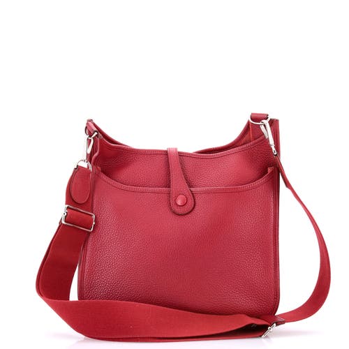 Pre-owned Hermes Hermes Evelyne Bag Gen Iii Clemence Pm In Red