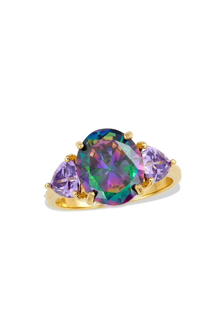 Cubic Zirconia Ring, Main, color, YELLOW