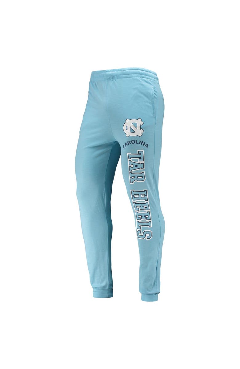 CONCEPTS SPORT Men's Concepts Sport Light Blue/Heather Charcoal North Carolina Tar Heels Meter Long Sleeve Hoodie T-Shirt & Jogger Pajama Set, Alternate, color,