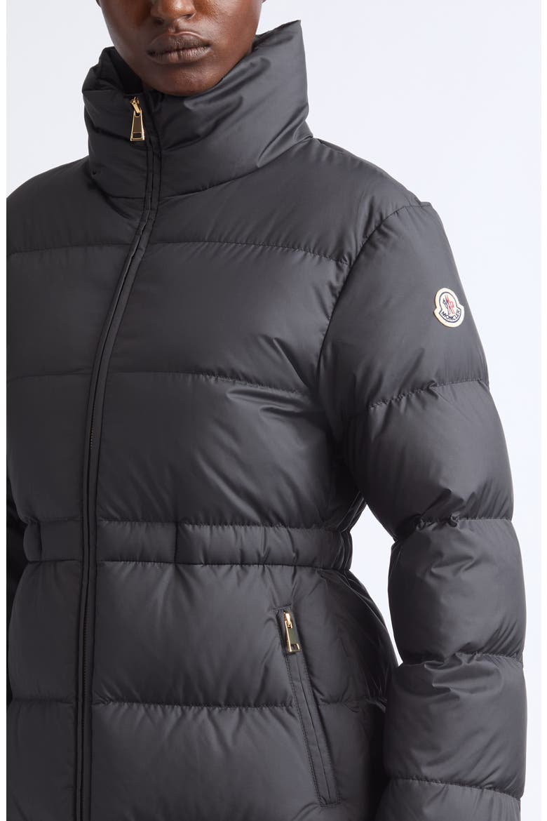 Brossette Down Puffer Jacket, Alternate, color, BLACK