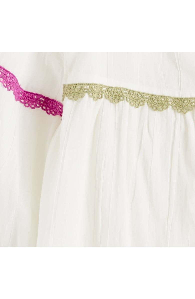 Chinti & Parker Cotton Rainbow Scallop Blouse, Alternate, color, Cream