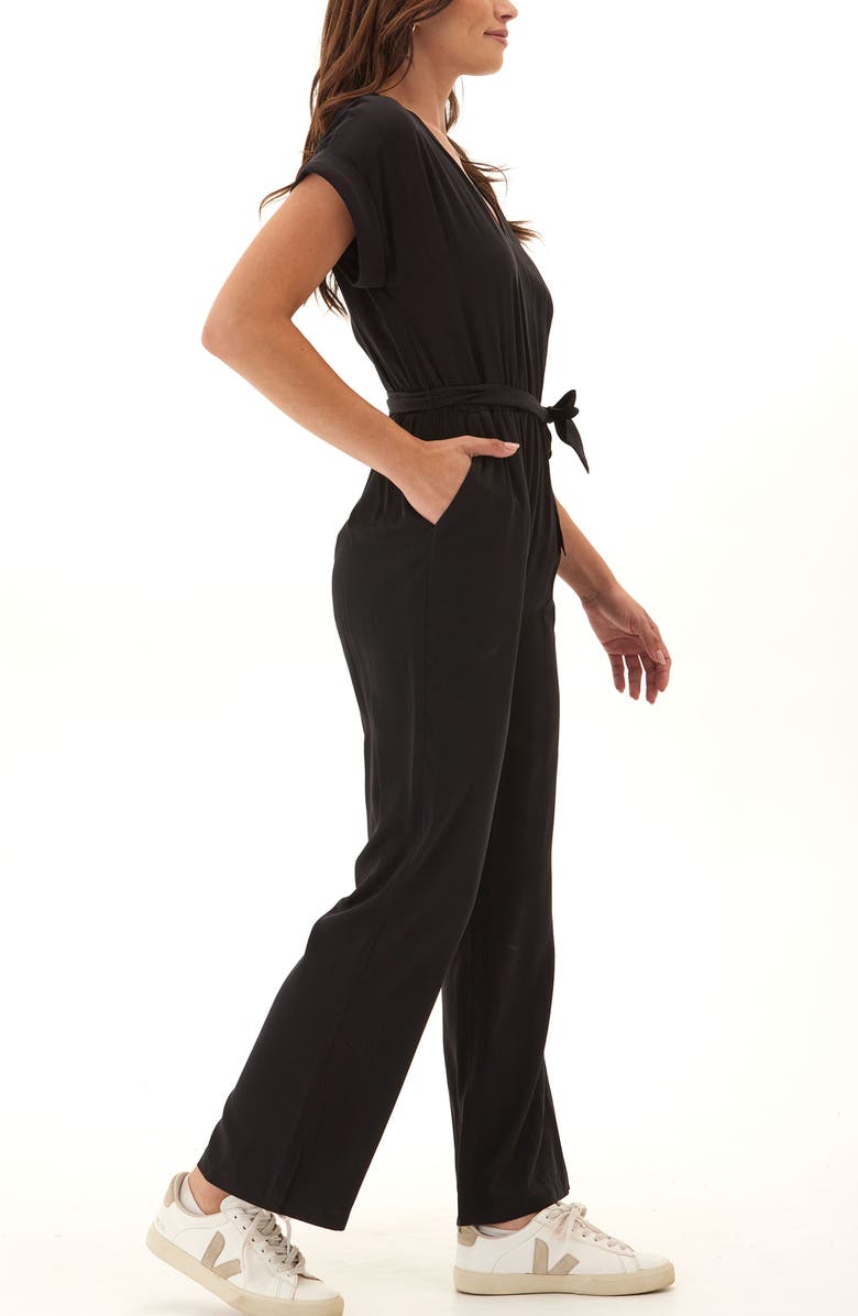 Threads 4 Thought Odyssa Tie Waist Jumpsuit, Alternate, color, 