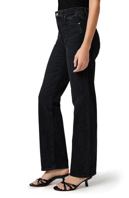 Paige Stevie High Waist Ankle Straight Leg Jeans In Black