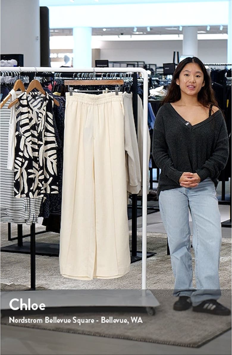 Harper Elastic Waist Wide Leg Pants, sales video thumbnail