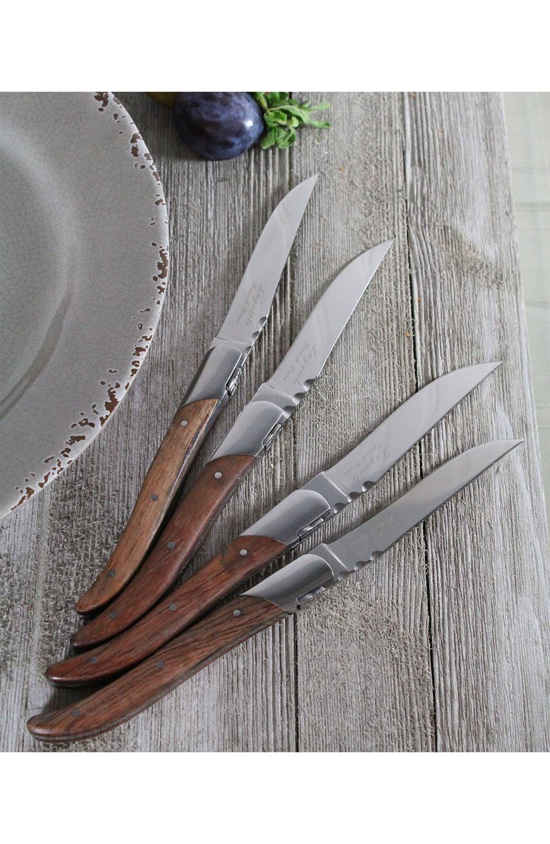 FRENCH HOME Laguiole Connoisseur Rosewood Steak Knives - Set of 4, Alternate, color, Wood Grain