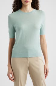 BOSS Farbella Short Sleeve Wool Sweater