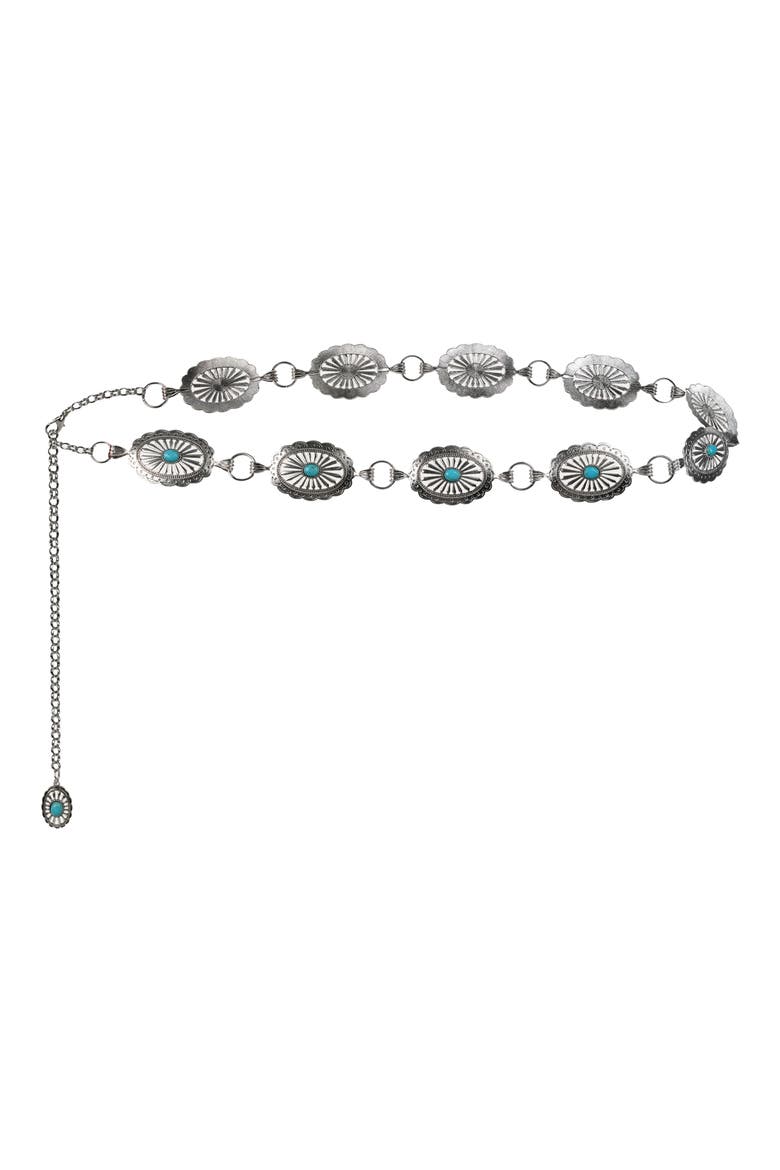 Concho Belt, Main, color, SILVER