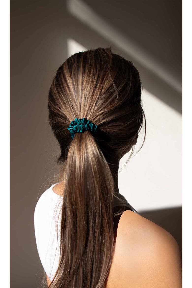 Skinny Scrunchie Set, Alternate, color, Green,Black & Blue