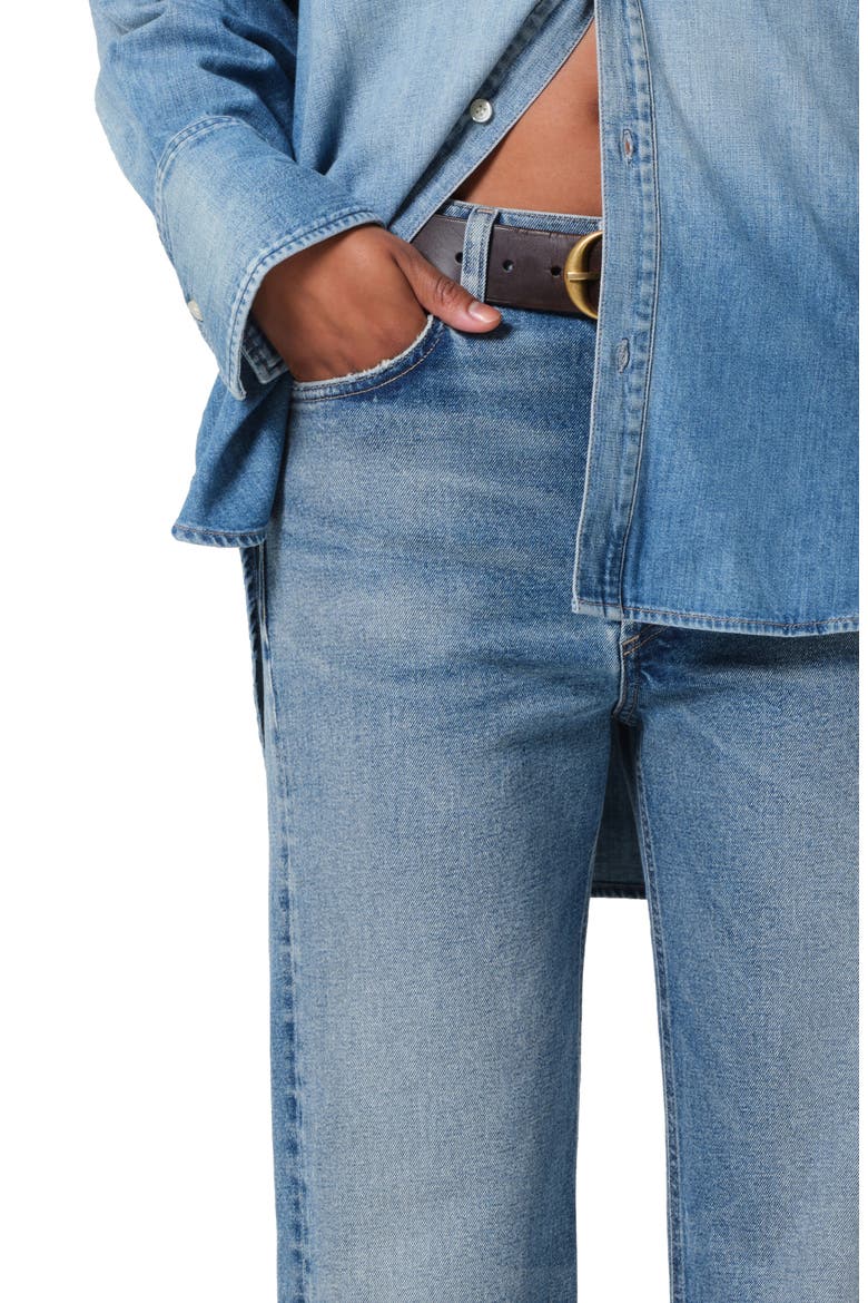 Delfina High Waist Ankle Straight Leg Jeans, Alternate, color, ELSINORE