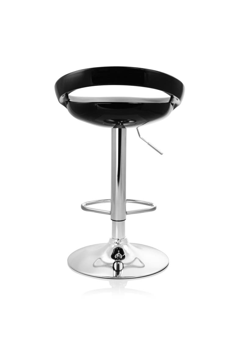 2 Piece Retro Adjustable Bar Stool, Alternate, color, Black