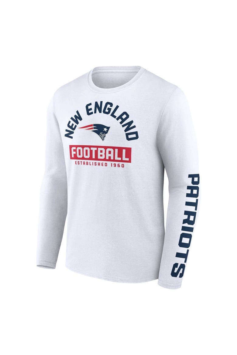 Men's Fanatics Branded White New England Patriots Long Sleeve T-Shirt, Alternate, color, White