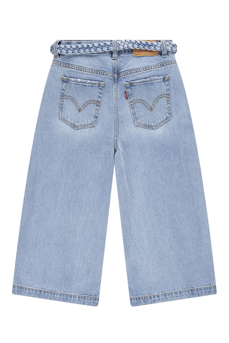 Kids' Belted Cropped Jeans, Alternate, color, FREE SPIRIT
