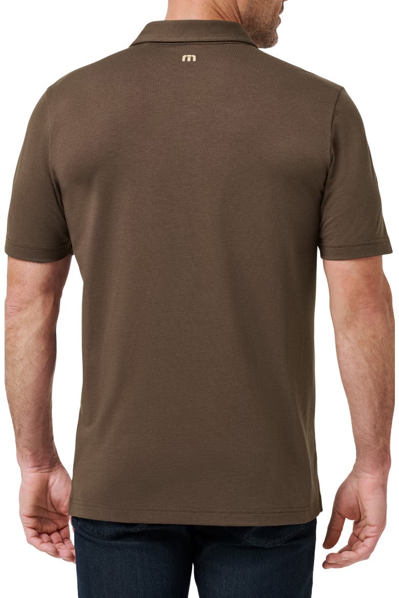 Orchard Walk Floral Stripe Polo, Alternate, color, CHOCOLATE