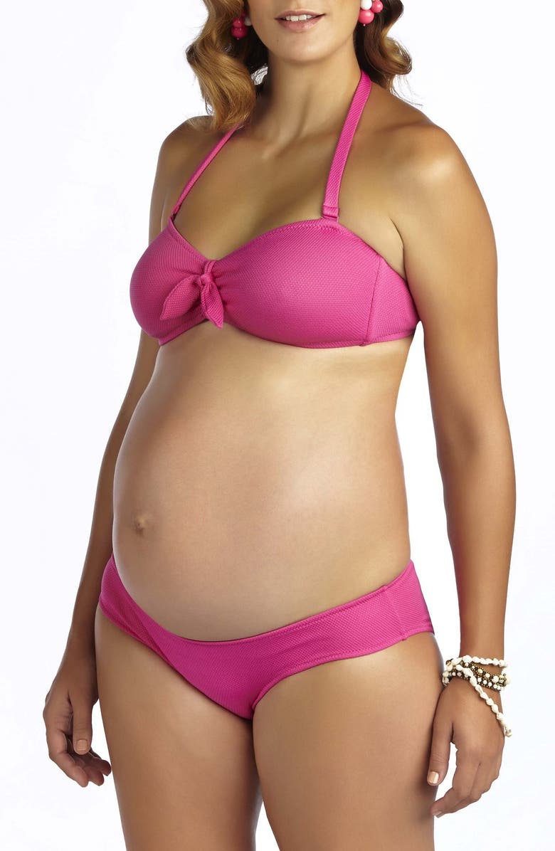Pez D'Or 'Rimini' Textured Maternity Bikini, Main, color, 