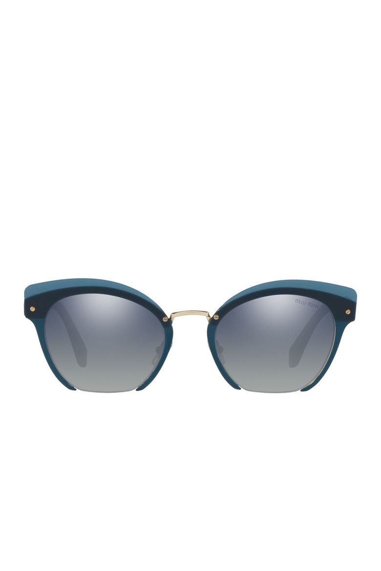 53mm Cat Eye Sunglasses, Alternate, color, BLUE