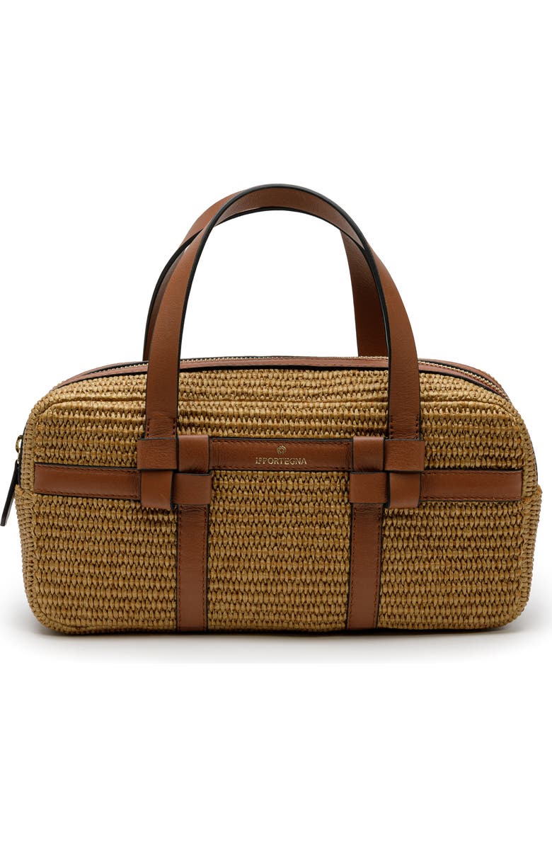 LA PORTEGNA Bibi Jute Bag With Shoulder Strap And Iconic Knots, Main, color, Light Brown