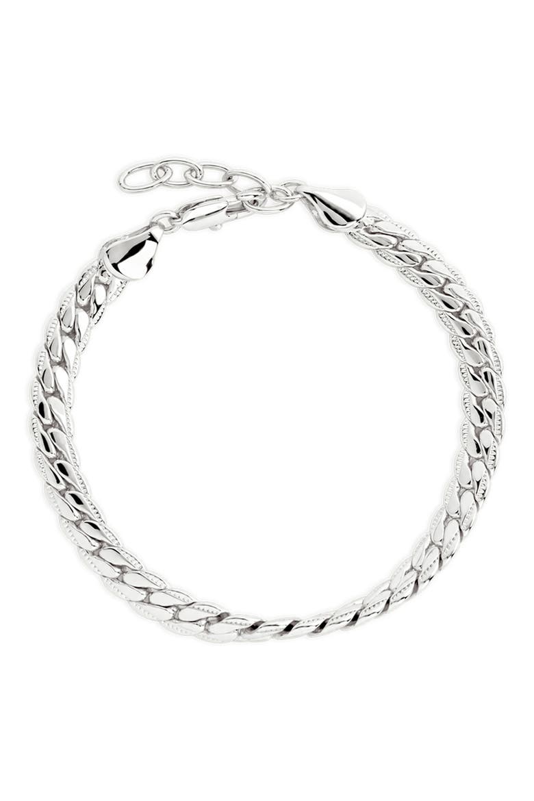 Classic Cuban Chain Bracelet, Main, color, SILVER