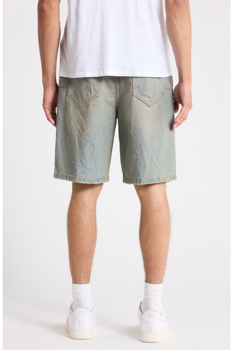 P059 Ripped Relaxed Fit Denim Shorts, Alternate, color, LIGHT INDIGO