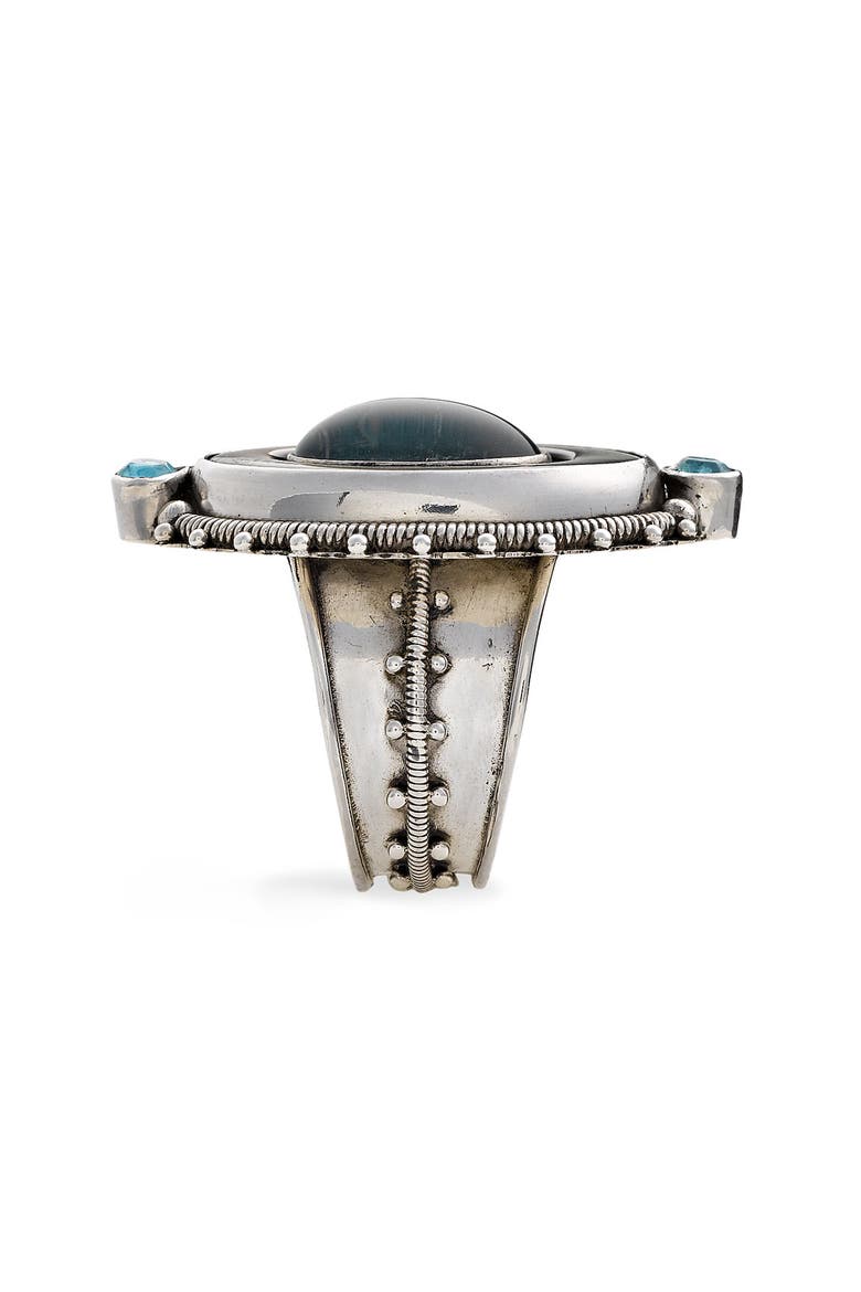 'Atmosphere' Oval Ring, Alternate, color, BLUE