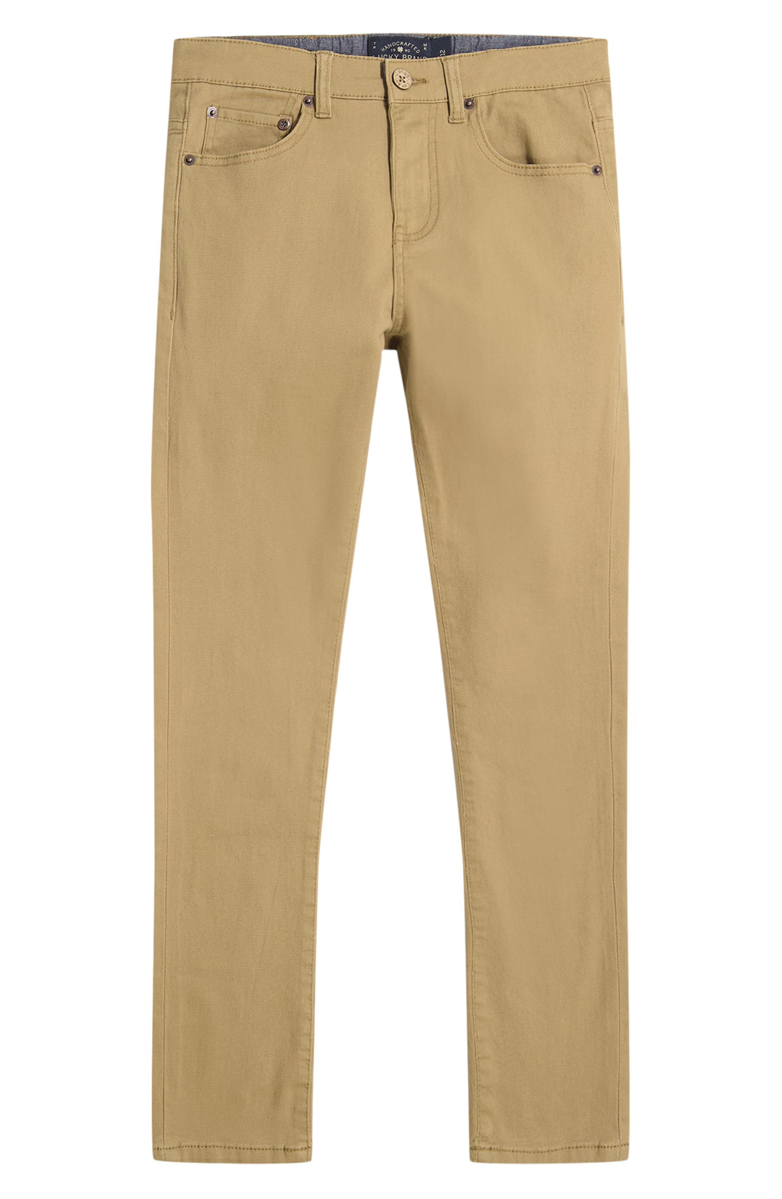 Lucky Brand Kids' Slim Fit Five-Pocket Twill Pants