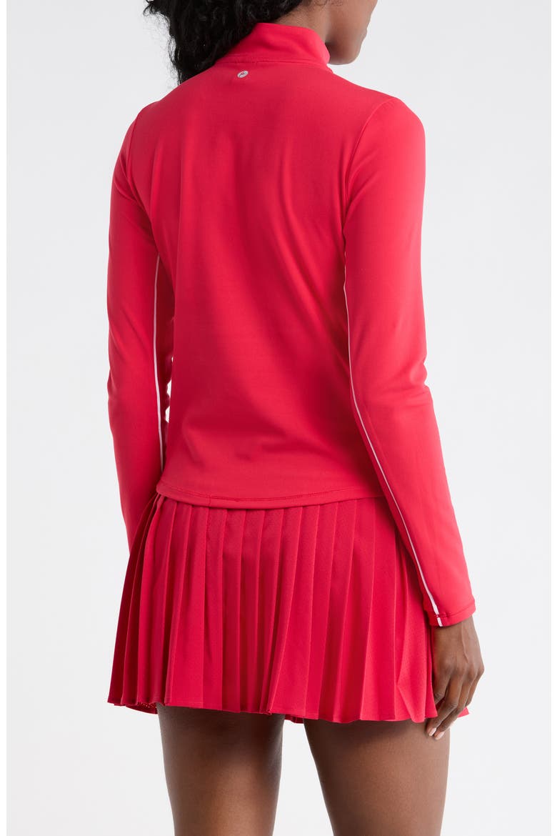 Tennis Interlock Half Zip Pullover, Alternate, color, SPICY RED