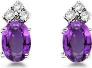 ALLUREZ Oval Stud Earrings 14k