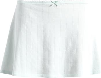SKIMS Drop Needle Pointelle Miniskirt | Nordstrom
