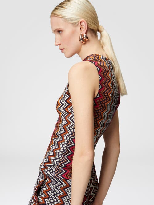 Missoni Sleeveless Top In Wool And Zigzag Viscose In Multicoloured