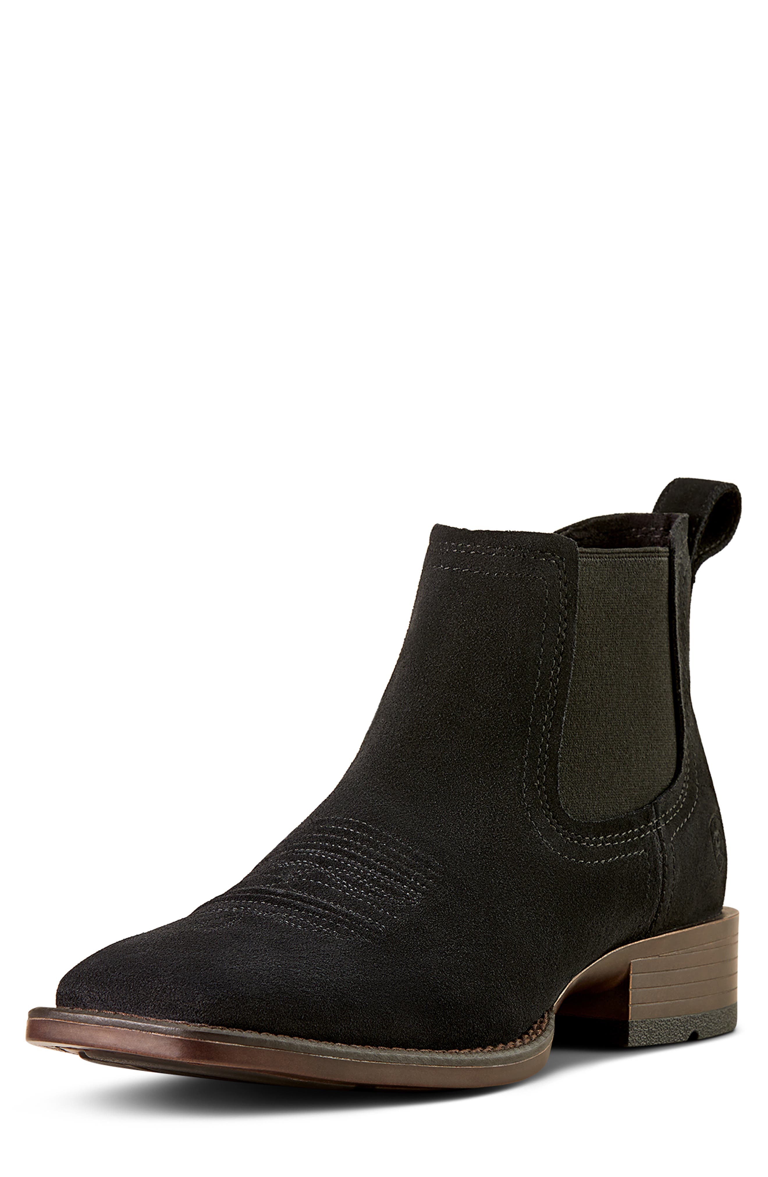 Ariat Booker Ultrawestern Chelsea Boot, Alternate, color, Black Suede