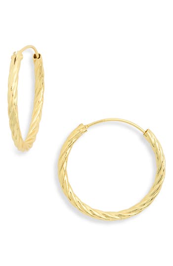 Argento Vivo Twisted Endless Hoop Earrings In Gold