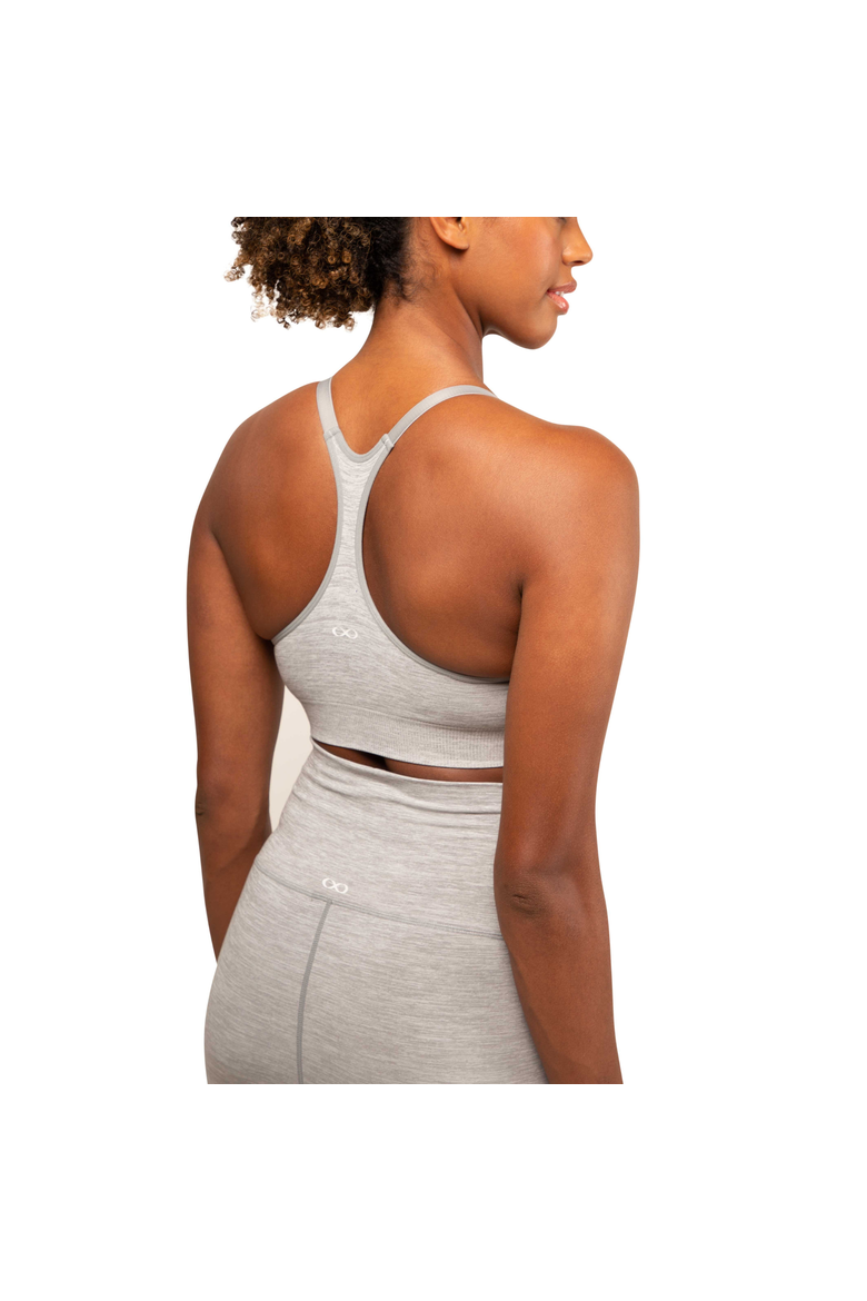 Layla Yoga Racer Back Nursing bra, Alternate, color, Graphite Melange