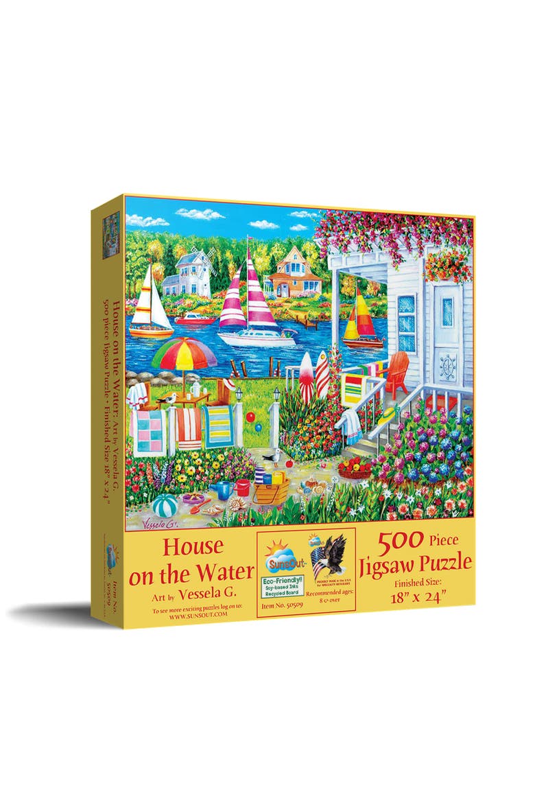 House on the Water 500 piece Jigsaw Puzzle for Adults, Main, color, Multicolor