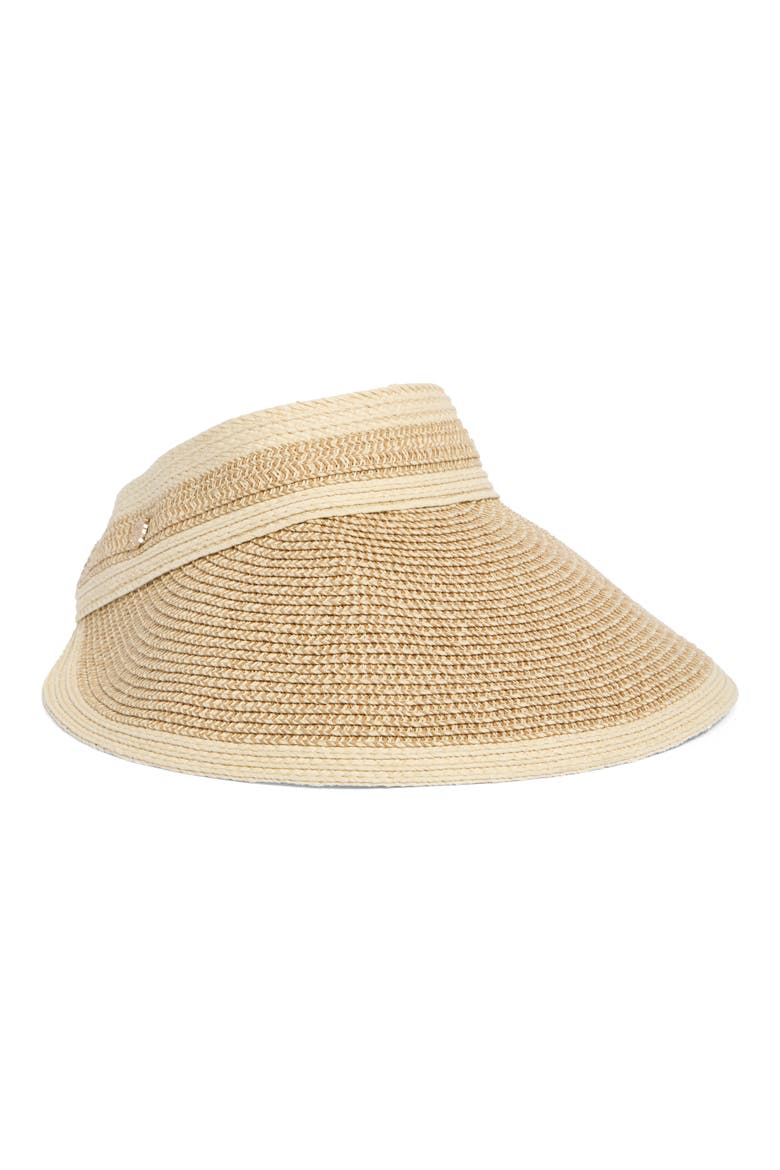 Rollup Straw Visor, Main, color, NATURALMULTI