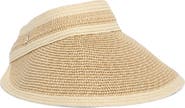 Vince Camuto Rollup Straw Visor