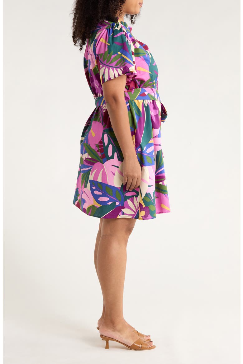 Blain Floral Ema Belted Dress, Alternate, color, PURPLE MULTI