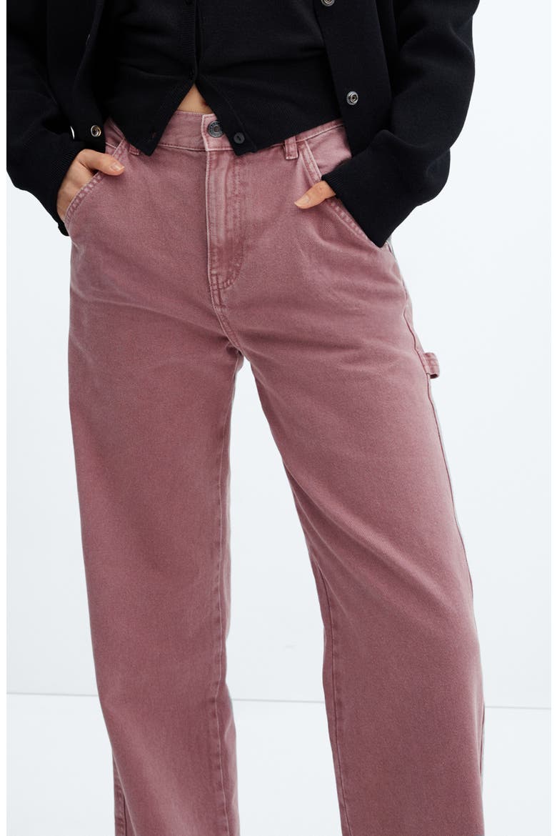 Straight Leg Carpenter Jeans, Alternate, color, LIGHT/ PASTEL PURPLE