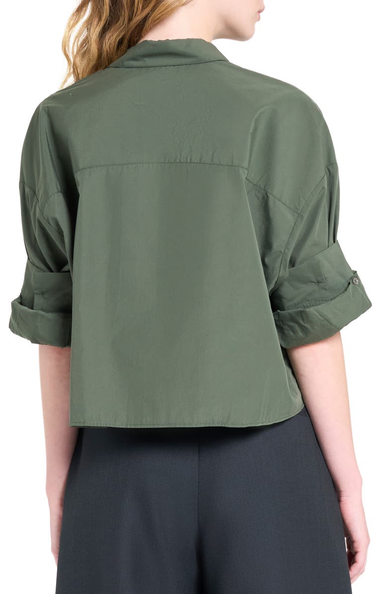 TWP Next Ex Crop Cotton Button-Up Shirt, Alternate, color, Duffle Bag