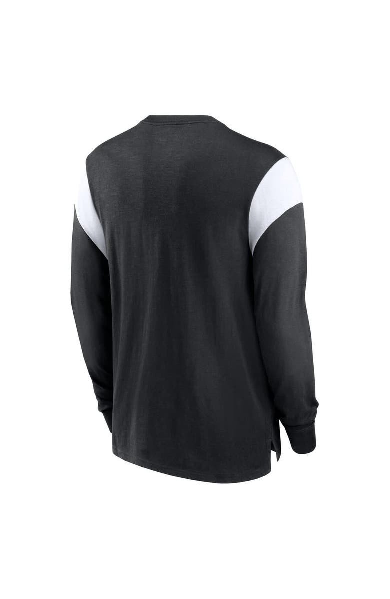 Nike Men's Nike Heather Black Oakland Raiders Rewind Playback Helmet Long Sleeve T-Shirt, Alternate, color, Heather Black