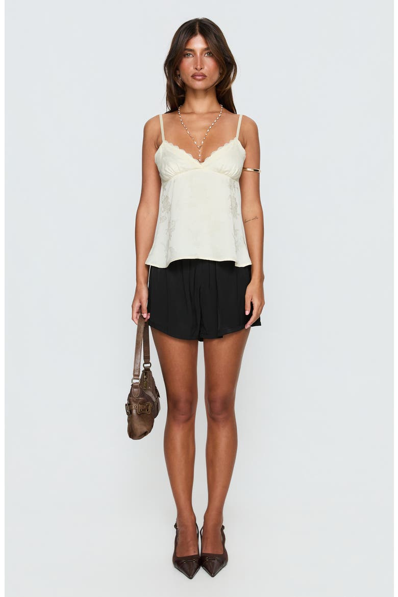 Had Me At Hello Floral Lace Trim Camisole, Alternate, color, CREAM