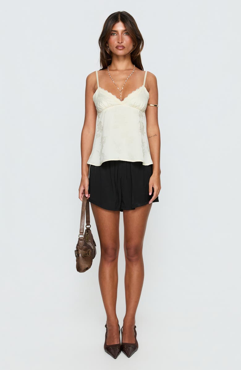 Princess Polly Had Me At Hello Floral Lace Trim Camisole, Alternate, color, Cream