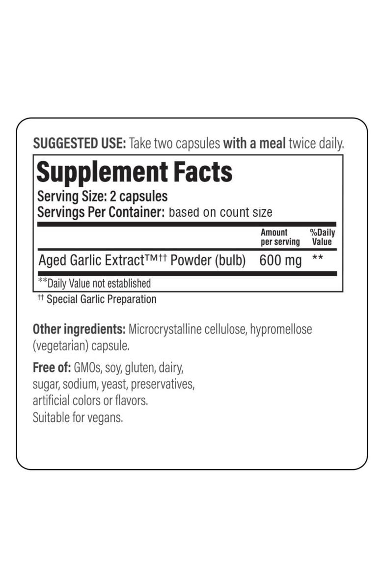 Kyolic Aged Garlic Extract Formula 300, Cardiovascular Health, Vegan, Capsules 360 count, Alternate, color, NO COLOR