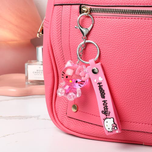 Juicy Couture Liquid Keychain With Wrist Strap In Pink