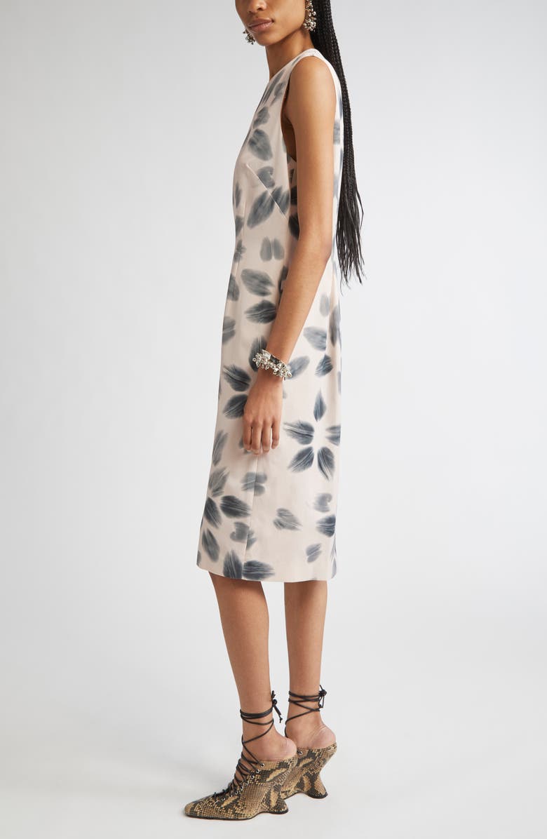Dries Van Noten Delavina Orchid Petal Print Sheath Dress, Alternate, color, Blush