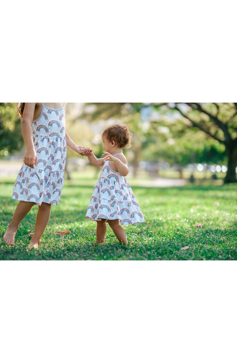 Coco Moon Flower Shower Print Tiered Sundress, Alternate, color, 