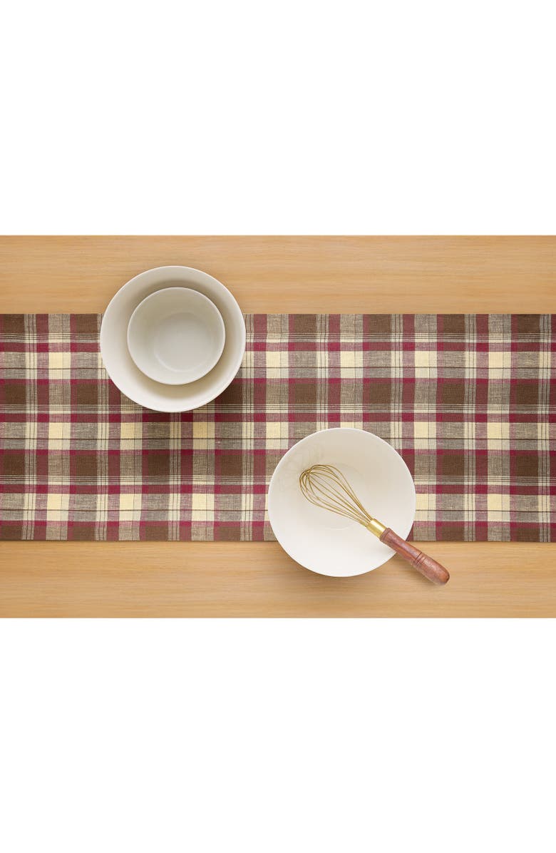 Solino Home Linen Table Runner for Dining Table, Holiday and Everyday Table Decor - Rustic Plaid, Alternate, color, Rustic Multicolor