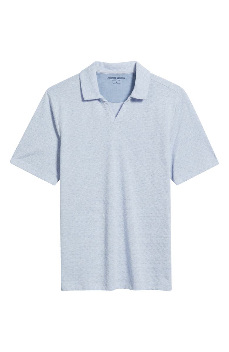 Johnston & Murphy Vintage Slub Polo, Alternate, color, Light Blue