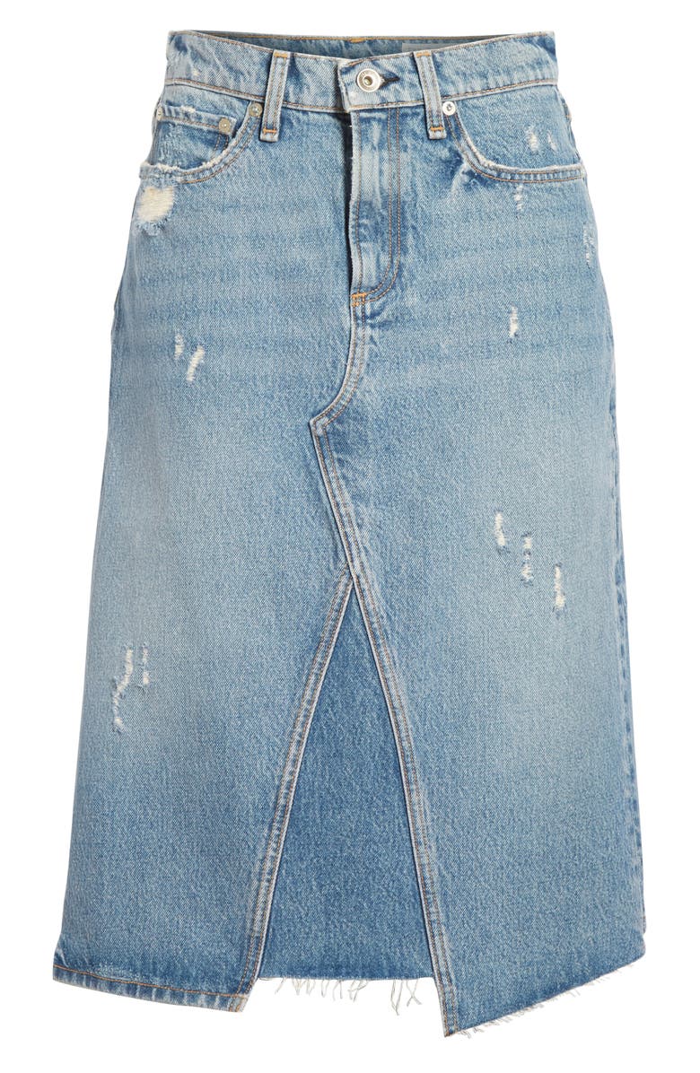 rag & bone Denim Skirt, Alternate, color,