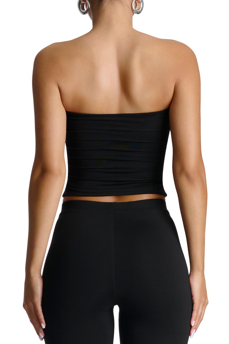 Smooth Crop Tube Top, Alternate, color, BLACK