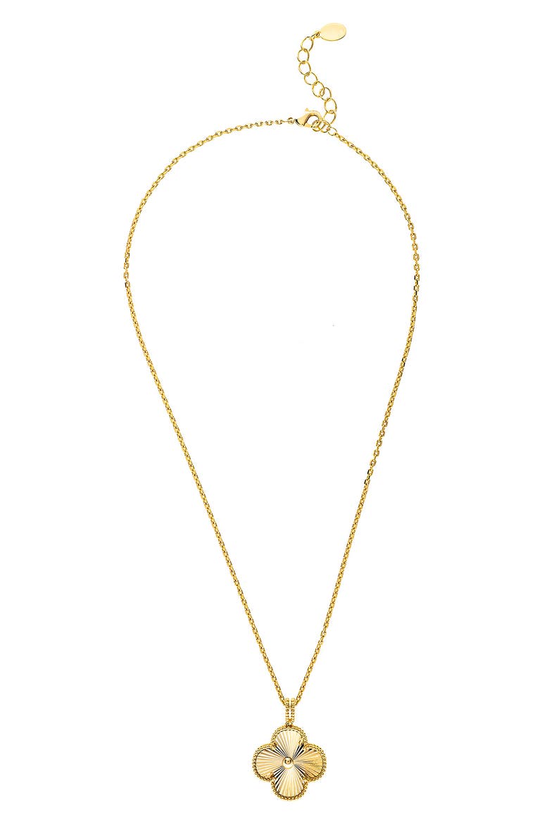 Clover Pendant Necklace, Main, color, 18K GOLD CLAD