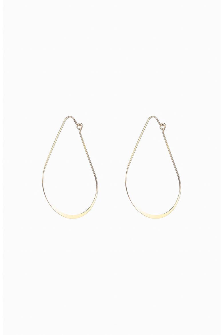 Zoey Hoop Earrings Classic Minimalist Everyday, Main, color, Gold